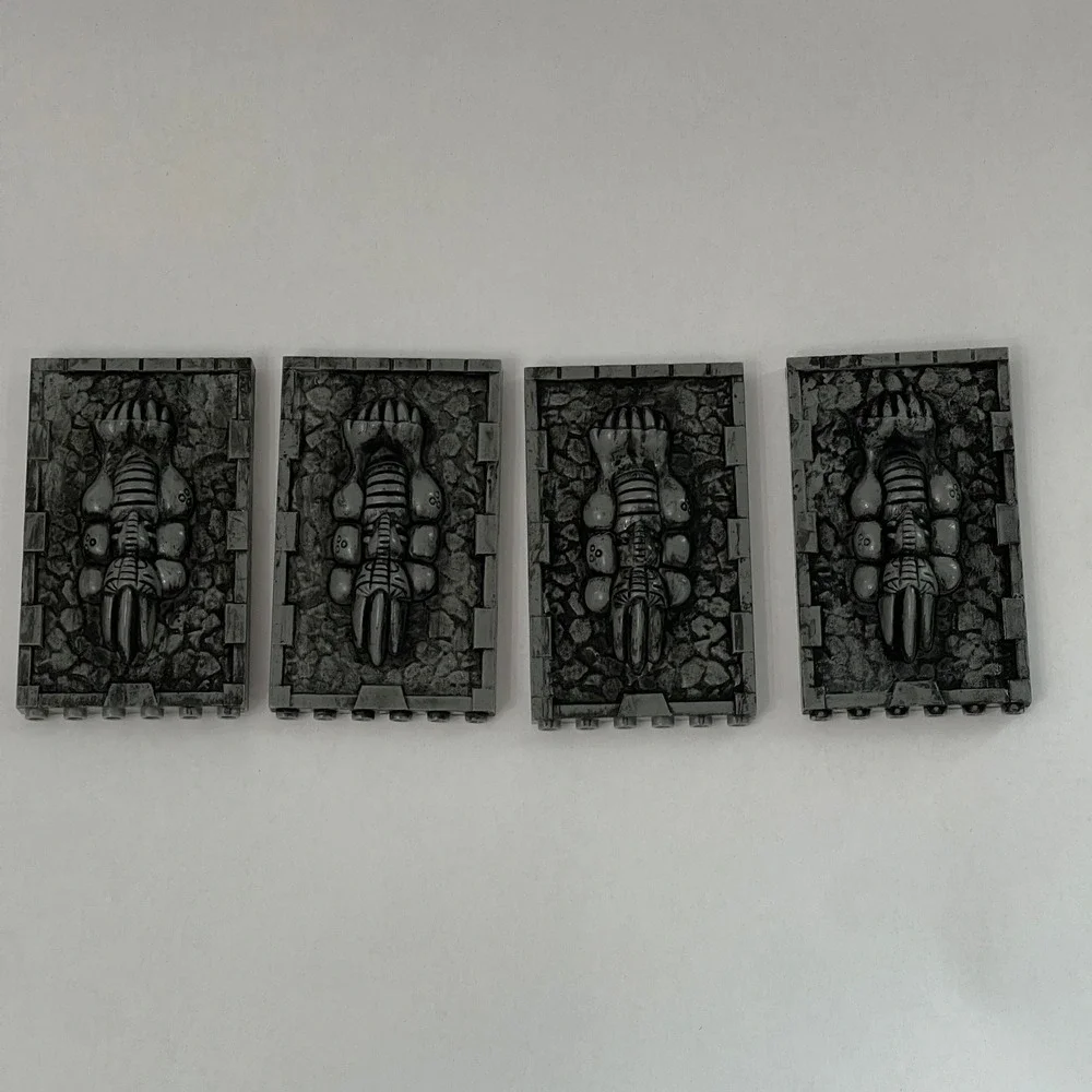 Mega Blok Bloks AM02005‎ Gray Replacement Add-on Parts Lot of 4